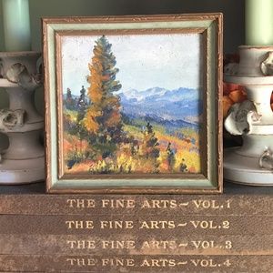 Dreamy Mini 5” X 5” Colorado Antique or Vintage Framed Painting